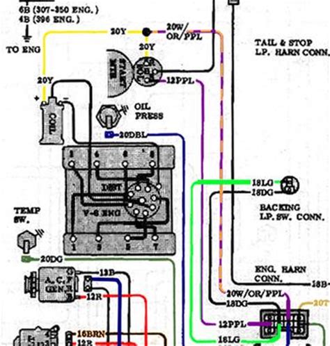 The connector in question has two red wires, two pink wires, a purple wire and an orange wire. 1972 Chevy Truck Engine Wiring Diagram - Wiring Diagram ...