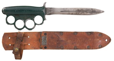 Scarce Everitt Trench Knife With Sheath Rock Island Auction