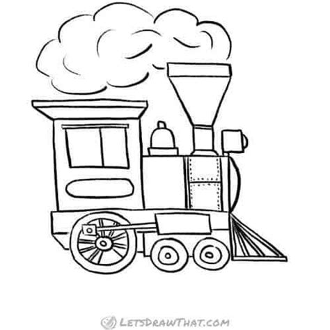 How To Draw A Train Step By Step From Simple Shapes