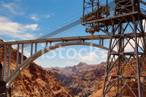 Highway Bridge Over The Hoover Dam Stock Photo Royalty Free Freeimages