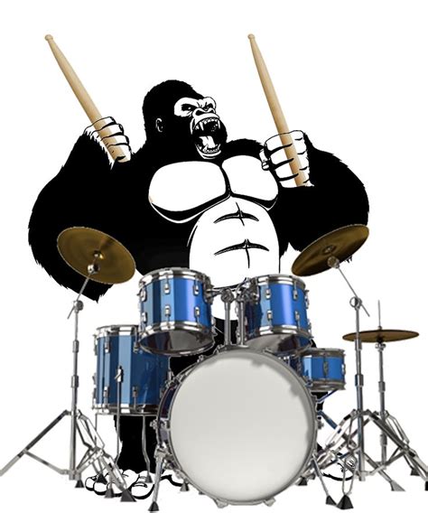 Drawartist Shop Redbubble Drums Drum Drawing Gorilla