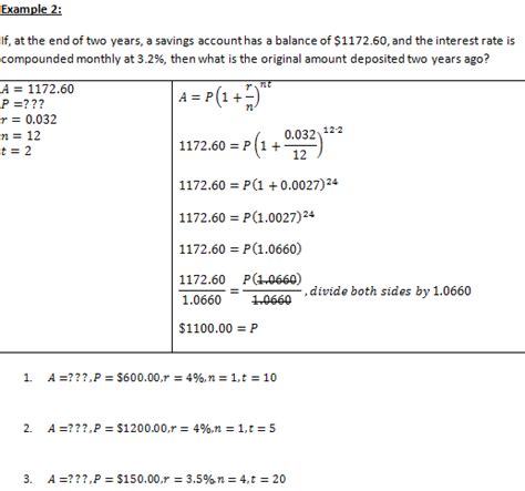 Compound Interest worksheet with answer key (pdf). 20 scaffolded