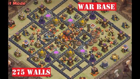 Launch an attack in the simulator or modify with the base builder. Clash of Clans Town Hall 10 War Base With Defense Replay ...