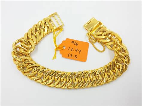 Livrare rapidă cumpărați ieftin ieftin de vânzare rantai tangan lipan kait pasir hollow emas 916, women's fashion, jewellery on carousell. UTG Gold - Kedai Emas Online: Rantai Tangan