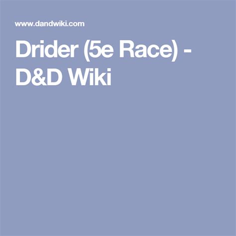 Drider 5e Race Dandd Wiki 5e Races Racing Dandd
