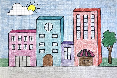 Draw 3d Buildings · Art Projects For Kids