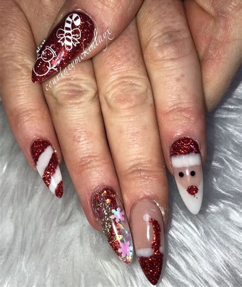 26 Simple Yet Chic Acrylic Nail Designs For Christmas 2023 The Glossychic