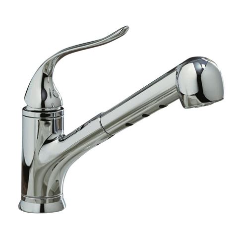 Shop KOHLER Coralais Polished Chrome 1 Handle Pull Out Kitchen Faucet