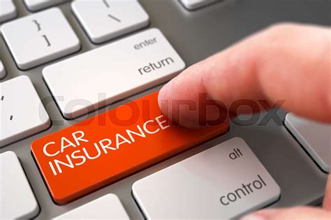 Car Insurance Modern Keyboard Concept 3d Stock Image Colourbox