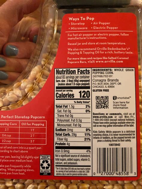 Popcorn Nutrition Facts Popcorn Nutrition Facts Nutrition Facts