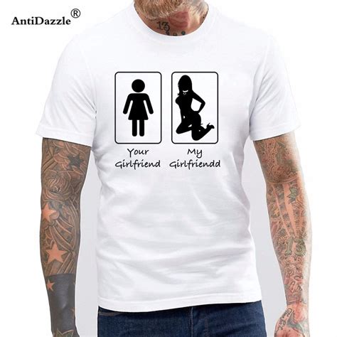 Antidazzle Print T Shirt Summer Casual Your Girlfriend My Girlfriend