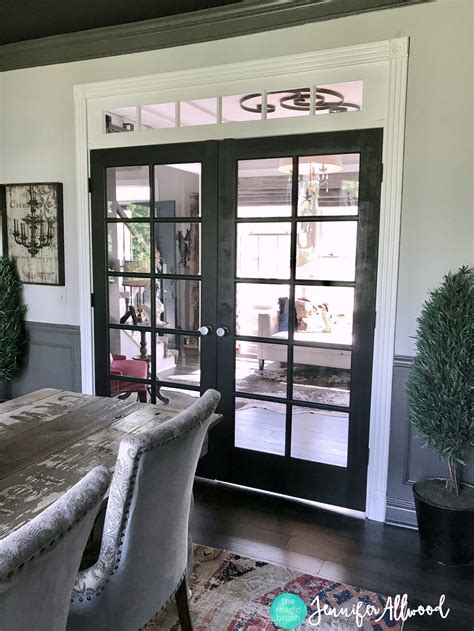 Diy Painted Black French Doors Black French Doors French Doors