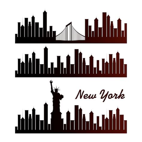 Premium Vector New York City Cityscape Vector Illustration Design