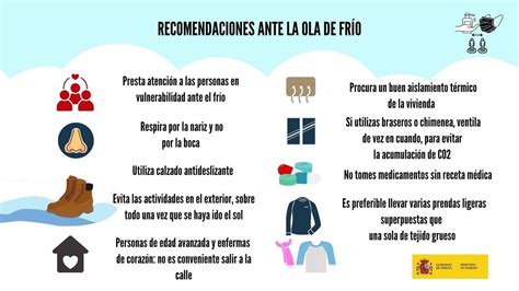 RECOMENDACIONES ANTE LA OLA DE FRÍO