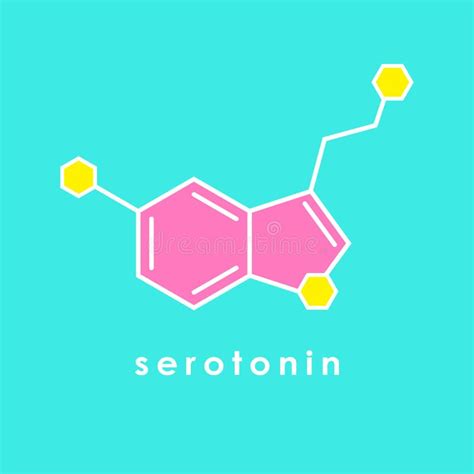 Estrutura De Fórmula Química Da Serotonina Molécula Ilustração Do Vetor Ilustração De Médico