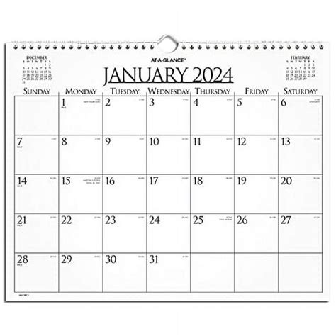 At A Glance 2024 Monthly Wall Calendar 15 X 12 Medium Business