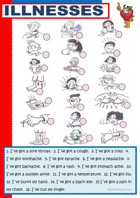 illnesses worksheet free esl printable worksheets made by teachers english vocabulary