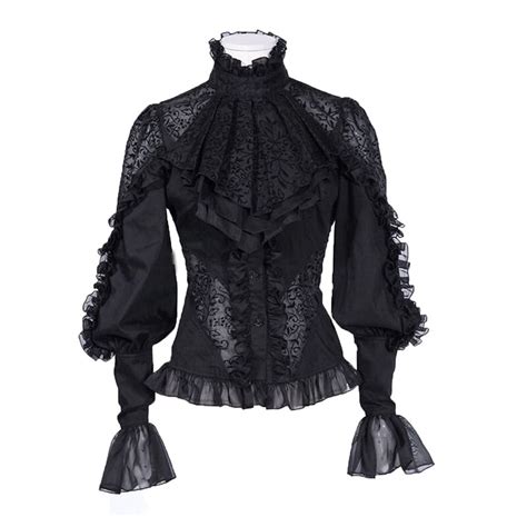 Buy Rosetic Gothic Retro Blouse Women Black Autumn