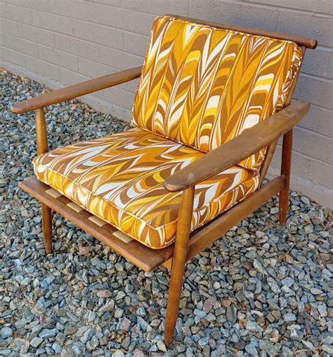 Vintage Mcm Mid Century Modern Teak Wood Arm Chair Classic Antique