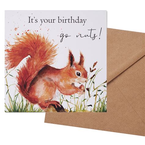 Squirrel Birthday Card Corzo And Wood