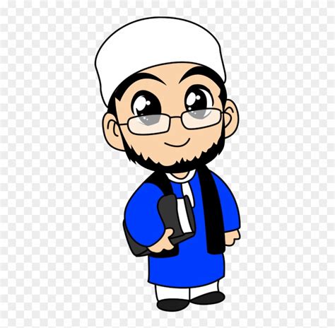 Freebies Doodle Hari Guru Muslim Animation Free Transparent Png