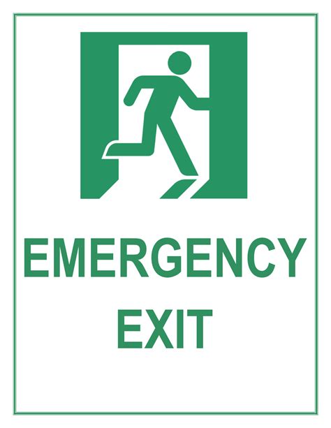 Emergency Exit Only Sign Free Printable
