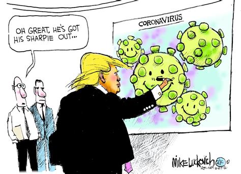 Trump Speaks About Coronavirus Amid Outbreak Cartoons