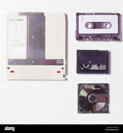 Audio Cassette Dat Cassette Tape Floppy Disc And Mini Disc Cartridge