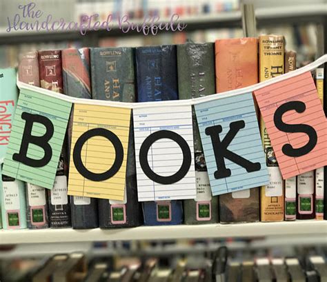 Book Banner Library Banner Classroom Sign Book Lover Ts Etsy