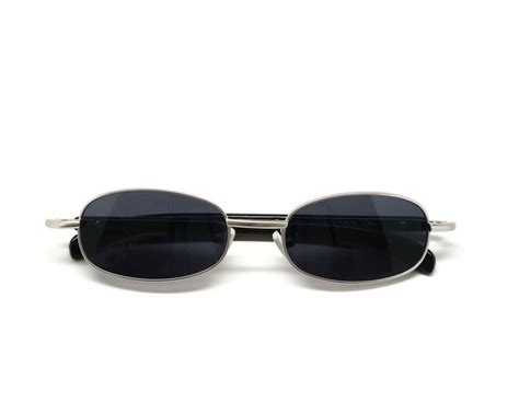 True Vintage Wraparound 90s Grunge Silver Rectangle Sunglasses Etsy