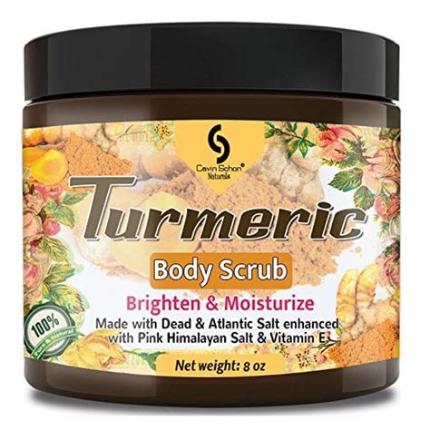 8 Oz Organic Turmeric Body Scrub Excellent Exfoliating Body Scrub 100 Pure Dead Sea Salt