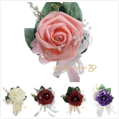 Foam Rose Boutonniere Corsage Marie Kreutzer For Groomsmen Groom And