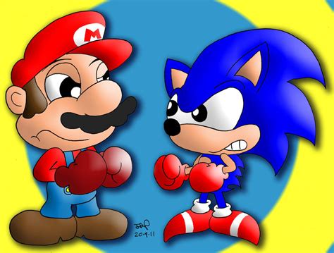 Mario Vs Sonic By Jimmycartoonist On Deviantart