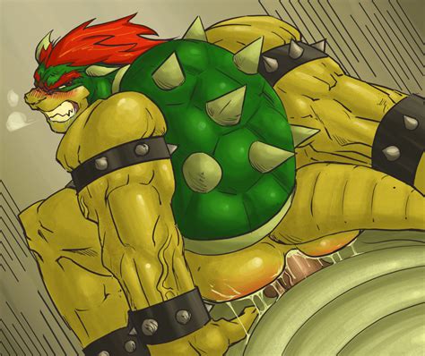 Rule 34 Bowser Furry Green Shell Horns King Koopa Male Male Only