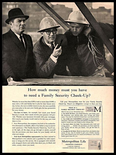 It is best known as the standard. 1961 Metropolitan Life #Insurance Company #Vintage #PRINT ...