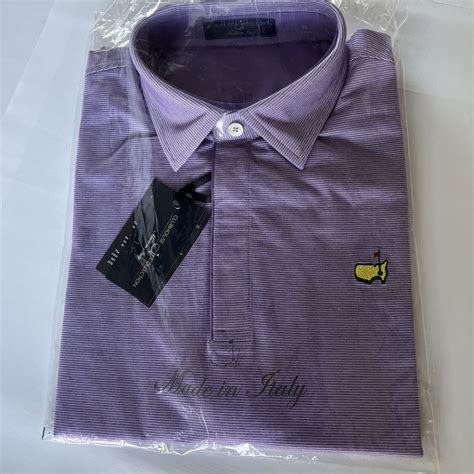 New Masters Berkmans Augusta National Golf Polo Shirt Large Purple