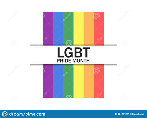 Lgbt Pride Month Rainbow Flags On White Background Tolerance And Love Stock Vector