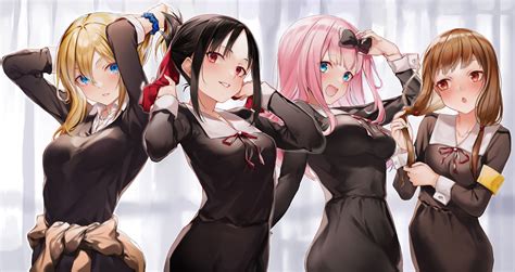 Black Hair Fujiwara Chika Group Hayasaka Ai Iino Miko Kaguya Sama Wa