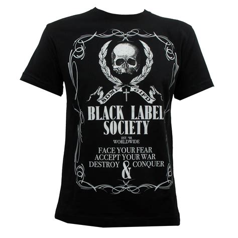 Black Label Society T Shirt Linework Crest Merch2rock Alternative Clothing