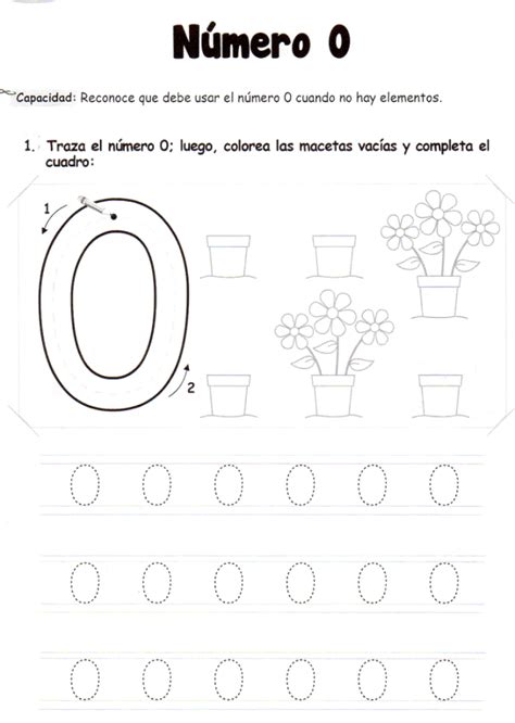 El Número 0 5 Años Material De Aprendizaje Numbers Preschool Math