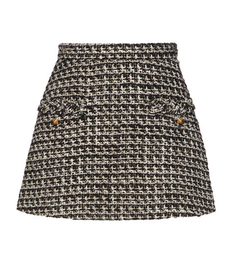 Valentino Multi Tweed Mini Skirt Harrods Uk