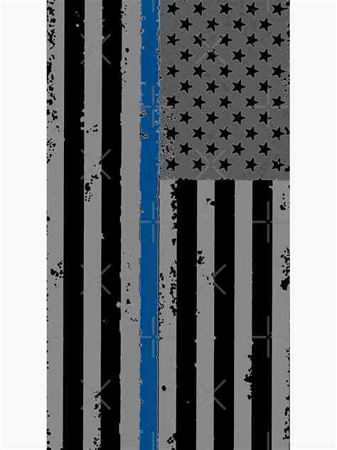 The Thin Blue Line Poster For Sale By Fantasyskyart Redbubble