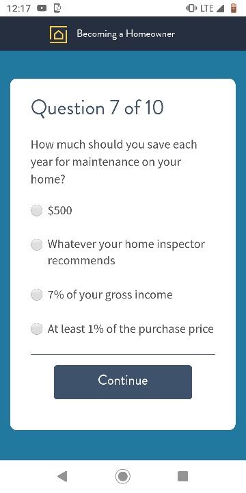 Solved 1216 O D Olte A Becoming A Homeowner Question 6 Of