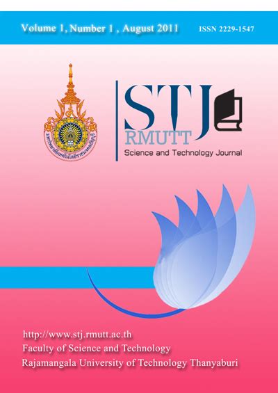 In conclusion, under iso 4 standards, the songklanakarin journal of science and technology should be cited as warasan songkhla nakharin for abstracting, indexing and referencing purposes. SCIENCE AND TECHNOLOGY RMUTT JOURNAL | Faculty of Science ...