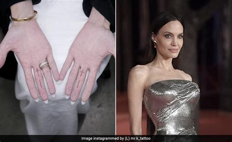 Angelina Jolie S New Finger Tattoo Is Finally Revealed And No It S Not About Brad Pitt