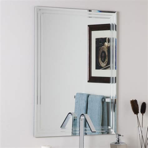 Do you think frameless bathroom vanity mirrors seems to be great? Decor Wonderland 23.6-in Rectangular Bathroom Mirror at ...