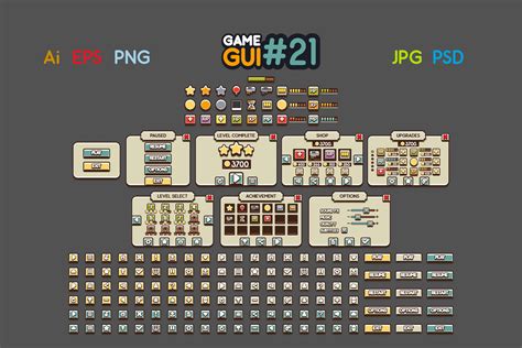 Game Gui 21 Graphics ~ Creative Market