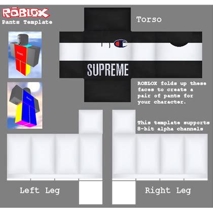 S U P R E M E R O B L O X T E M P L A T E Zonealarm Results - roblox supreme pants template