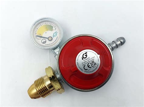 IGT 37 Mbar Propane Gas Regulator With Gauge Boiling Ring Camping BBQ