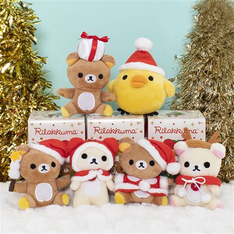 San X Rilakkuma Holiday Series Plush Doll Keychain Random Blind Box